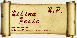 Milina Pešić vizit kartica
